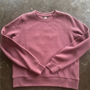 Dickies Woman’s Waffle Crewneck Sweater - Mauve